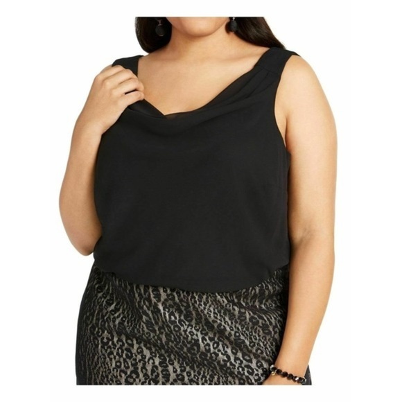 BCX Sheath Cocktail Dress Sleeveless Black Plus 1X - Picture 4 of 11